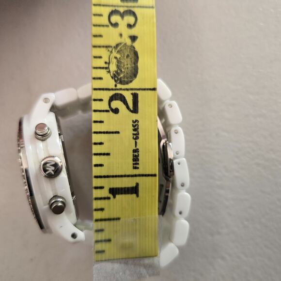 WOMENS MICHAEL KORS Runway White Dial Ceramic Strap with Glitz MK5188 - Picture 9 of 14